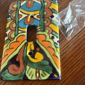 Ceramic Talavera single toggle switch cover